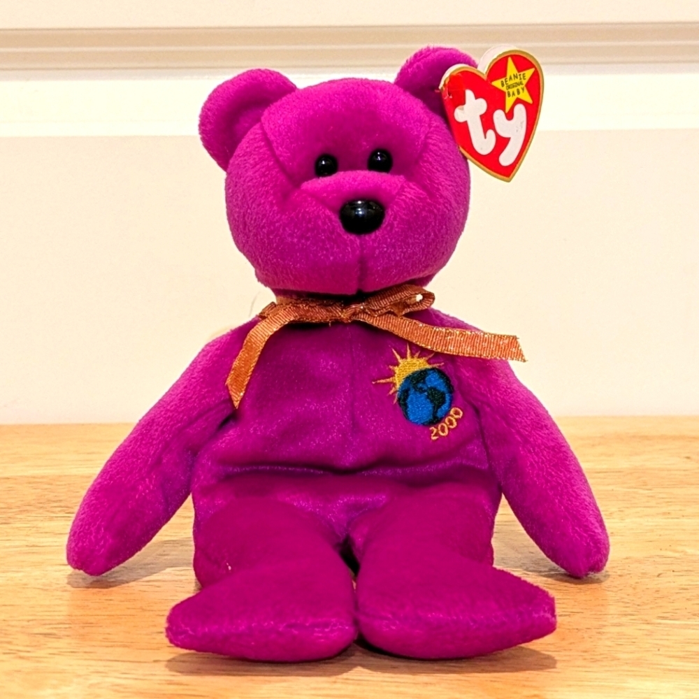 3/$30 Ty Millennium Bear Beanie Baby